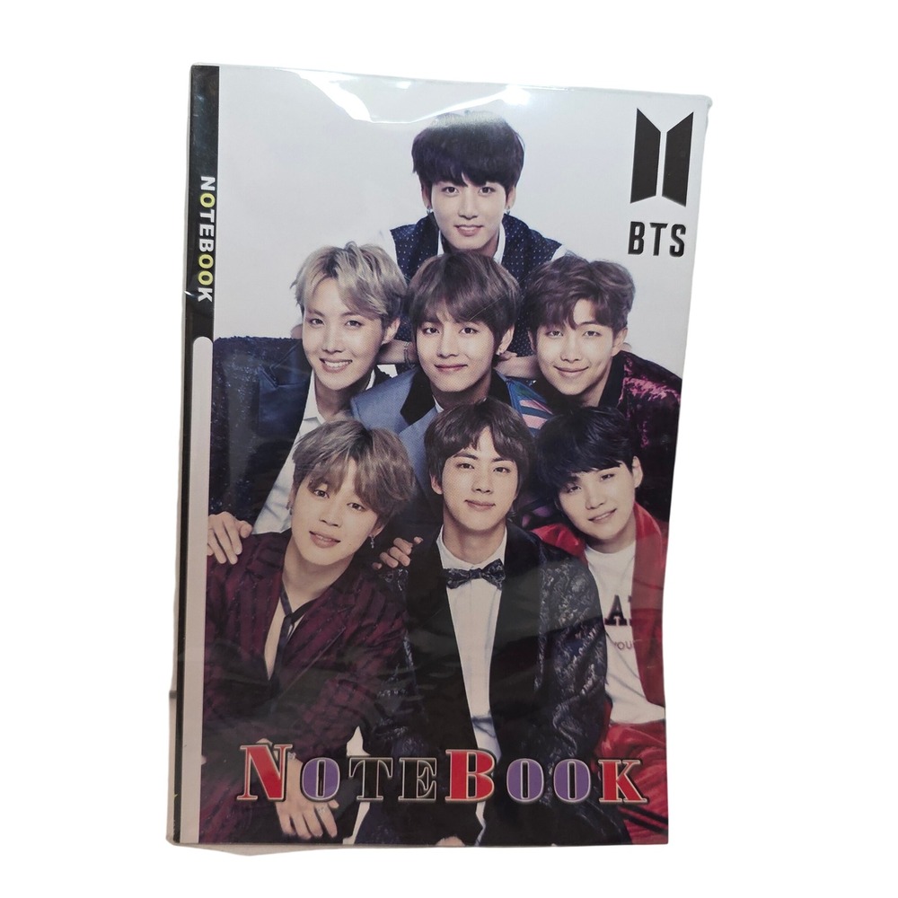 BTS K-Pop Group Lined Notebook Journal Softcover‎ Multicolor 8x5.5 New Rare Find